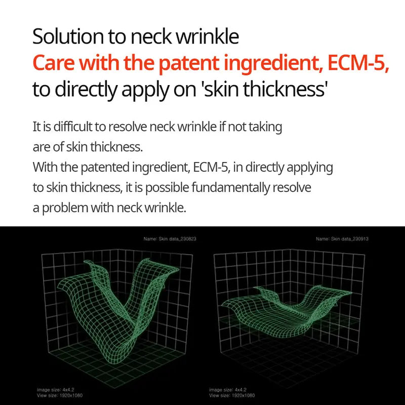 Necksphalt ECM Neck Cream 50ml：Anti-Aging Lift & Smooth Neck Wrinkles
