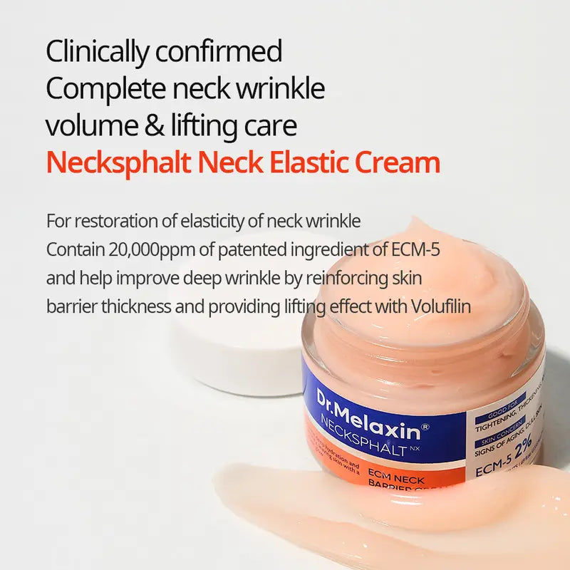 Necksphalt ECM Neck Cream 50ml：Anti-Aging Lift & Smooth Neck Wrinkles