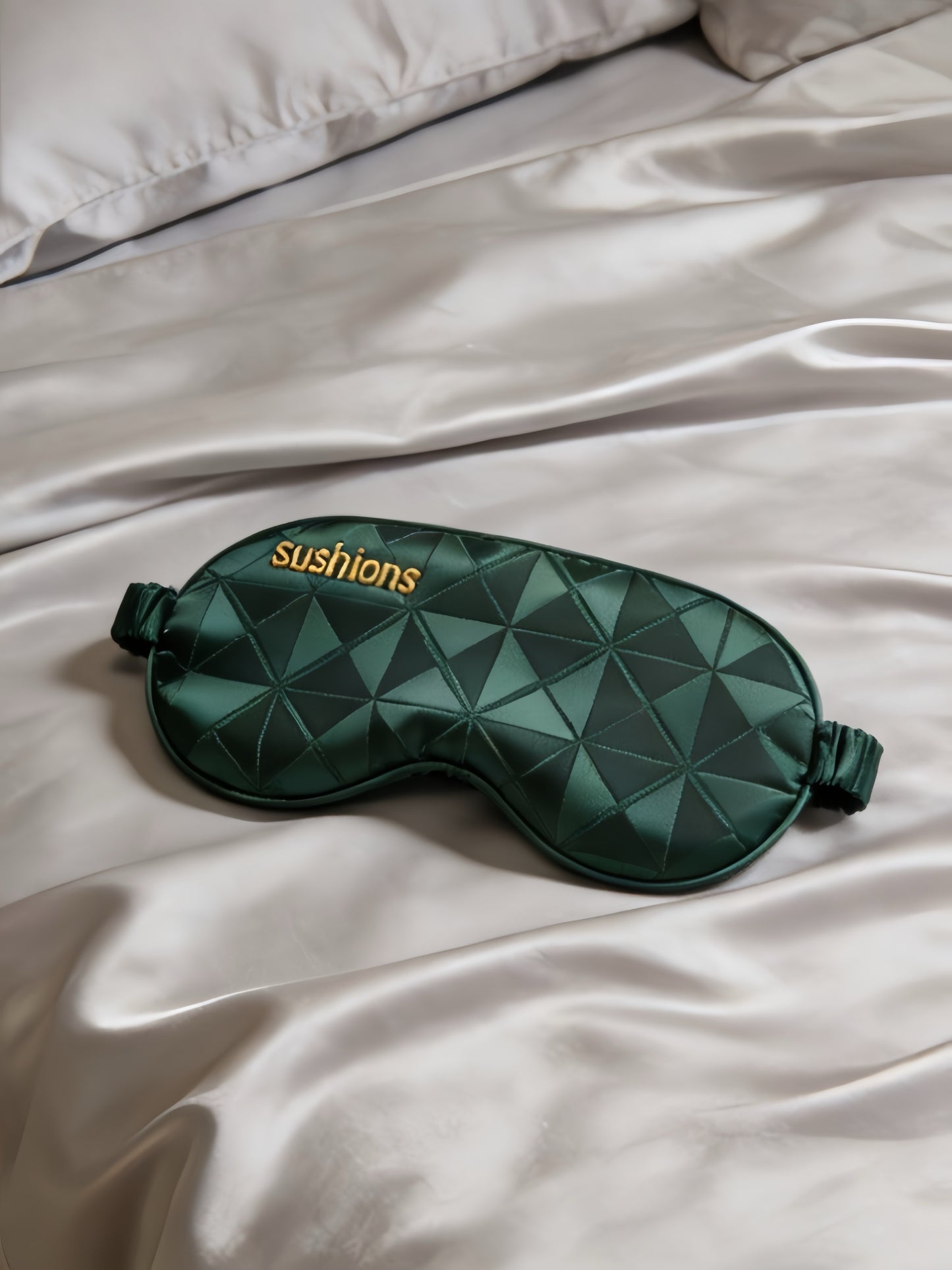 Sushions Emerald Art Deco Geometry Silk Eye Rest Mask (Creative Collection)