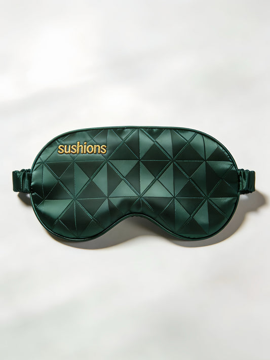 Sushions Emerald Art Deco Geometry Silk Eye Rest Mask (Creative Collection)