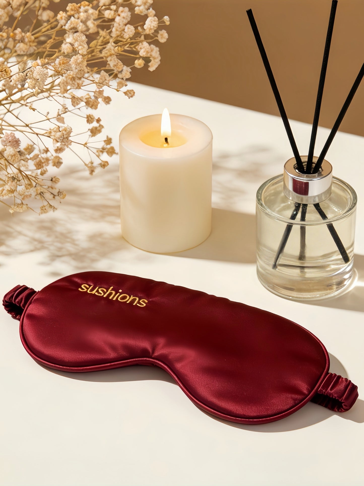 Sushions Burgundy Silk Eye Rest Mask (Creative Collection)