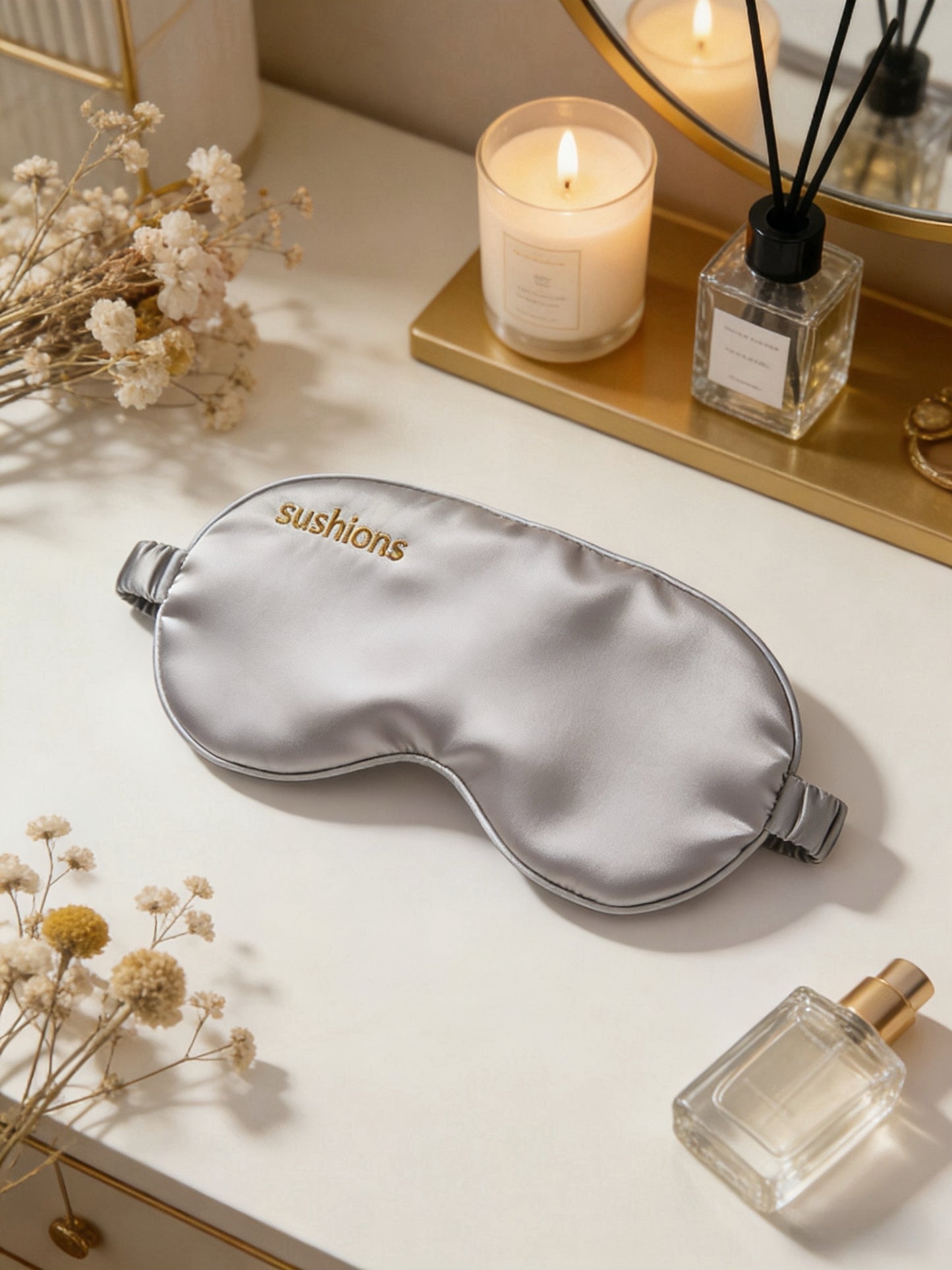 Sushions Silver Silk Eye Rest Mask (Creative Collection)