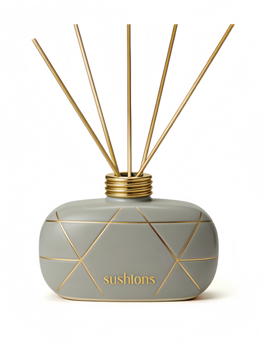 Sushions Geo Luxe Vetiver & Bergamot Reed Diffuse