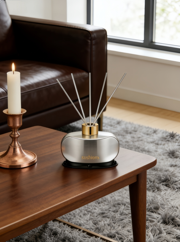 Sushions Brushed Steel & Silk Reed Diffuser