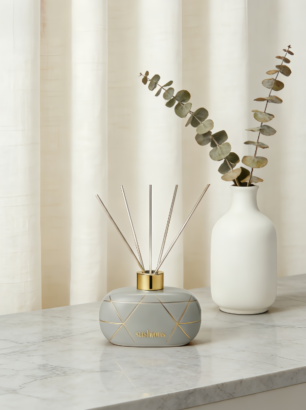 Sushions Geo Luxe Vetiver & Bergamot Reed Diffuse