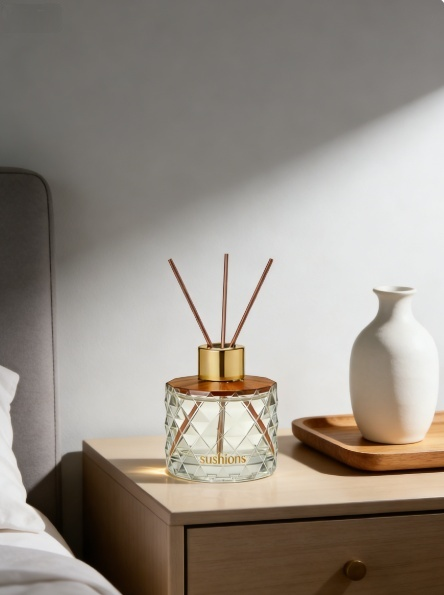Sushions Crystal Cut Oud & Amber Reed Diffuser