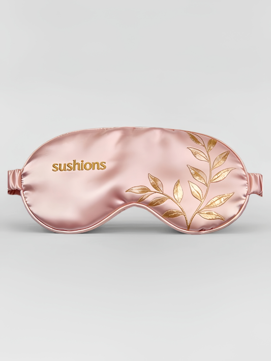 Gilded Leaf Satin Sleep Eye Mask